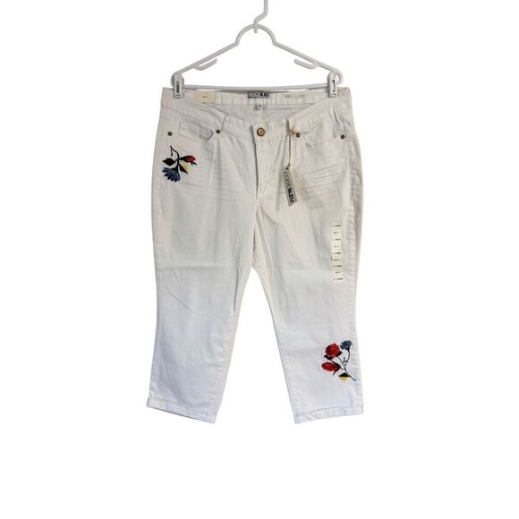 Code Bleu SOHO Crop Jeans - White Size 16 NWT - Picture 1 of 14